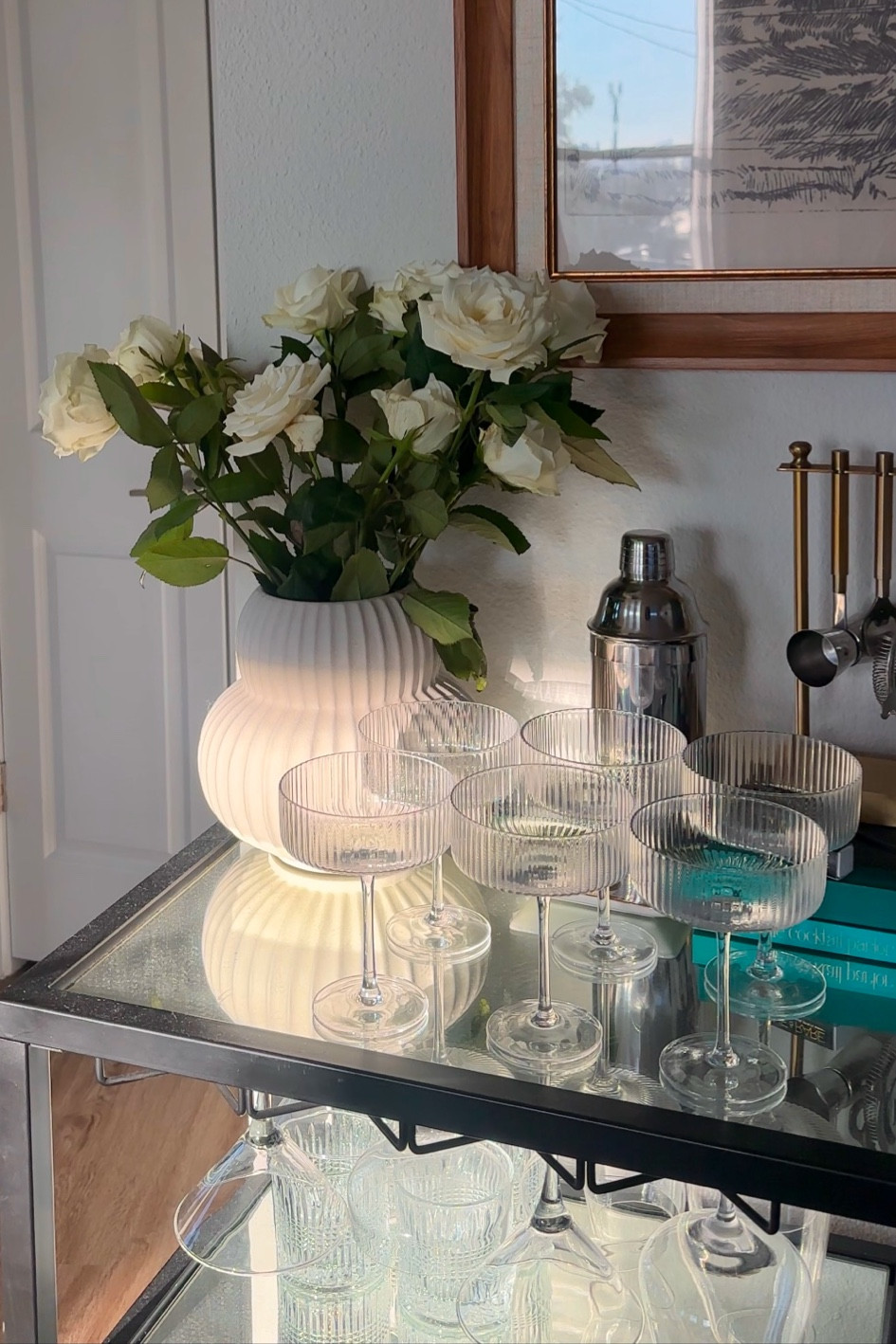 The prettiest ribbed coupe glasses from @cb2 🍸

#LTKFindsUnder50 #LTKHome
