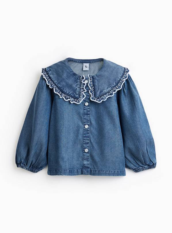 Blue Denim Collared Blouse 6-7 years | Tu Clothing