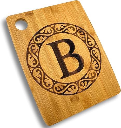 Custom Catch Personalized Cutting Board - Custom Bamboo Gift - Letter B | Amazon (US)
