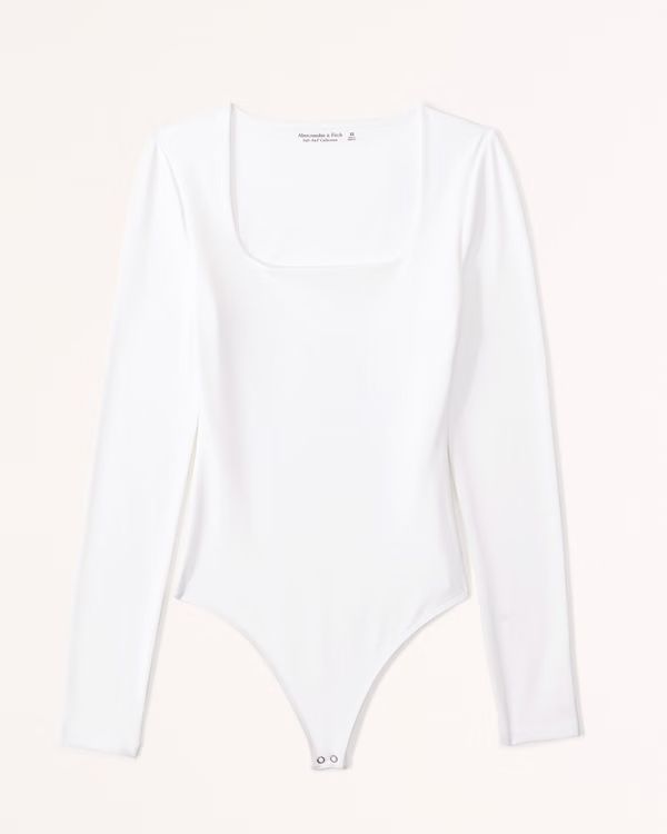 Long-Sleeve Seamless Fabric Scoopneck Bodysuit | Abercrombie & Fitch (US)