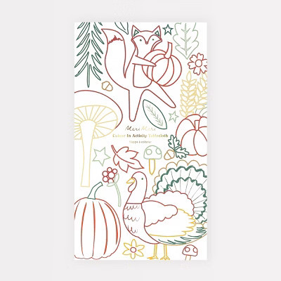 Meri Meri Thanksgiving Color In Activity Tablecloth (Pack of 1) | Target