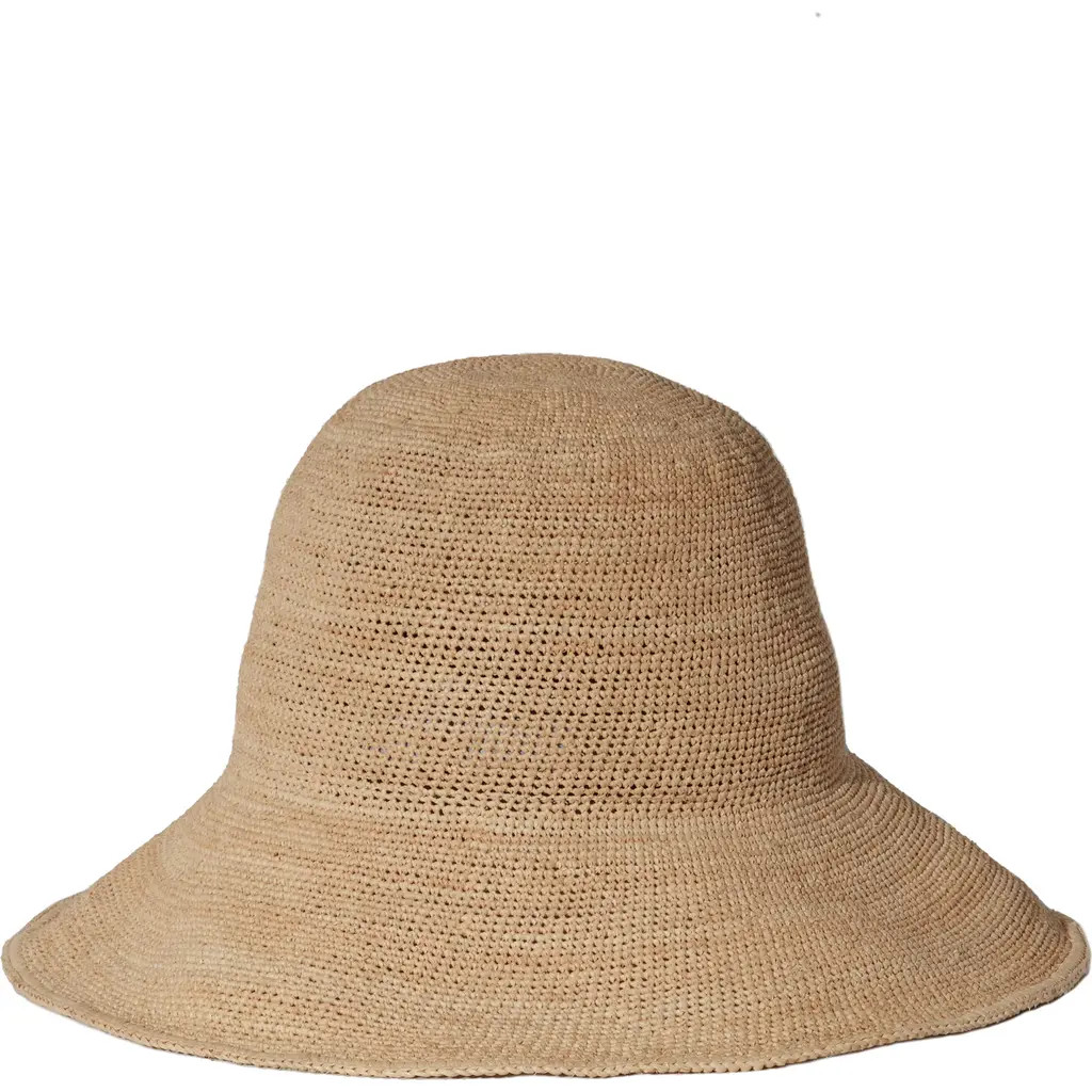 Janessa Leoné Teagan Raffia Bucket Hat in Natural at Nordstrom, Size Small | Nordstrom