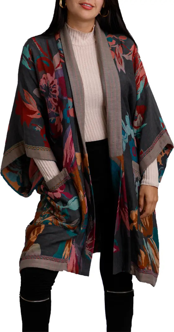 Keisha Long Floral Pattern Duster Jacket | Nordstrom Rack