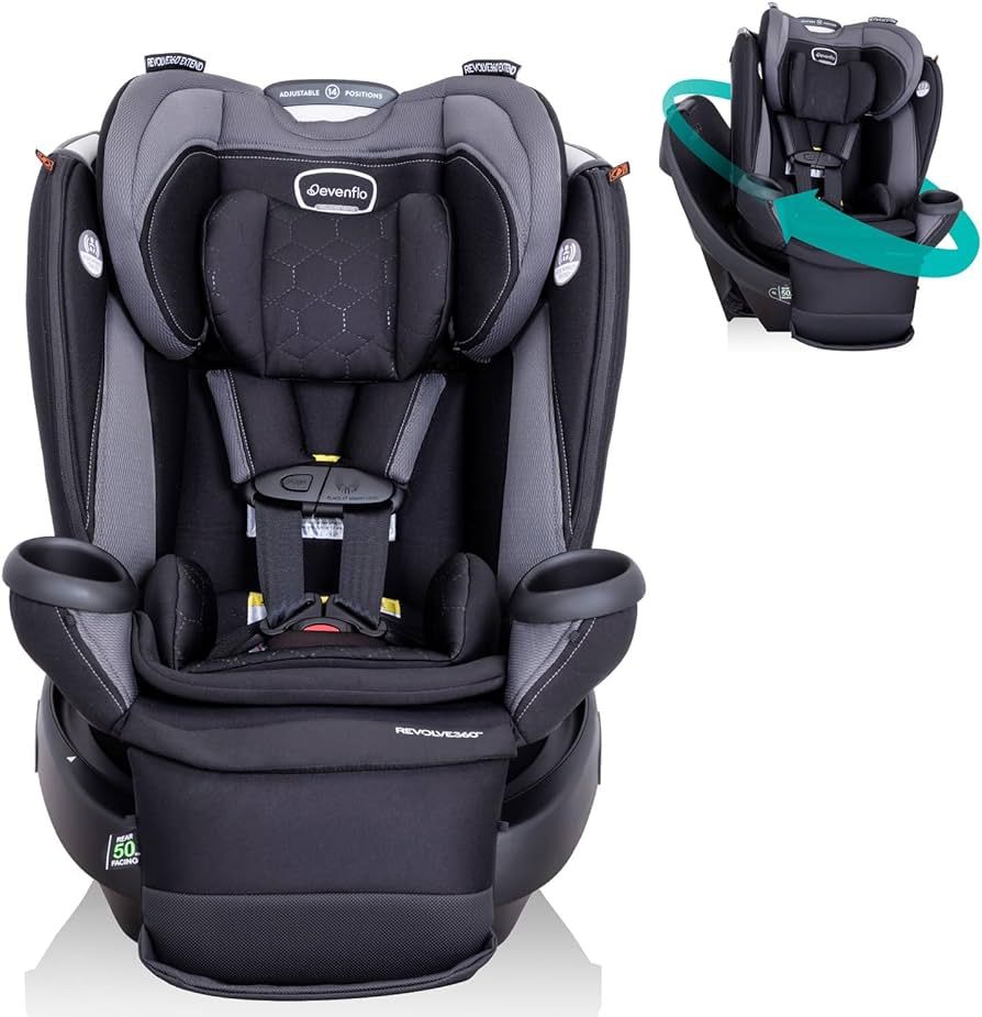 Evenflo Revolve360 Extend All-in-One Rotational Car Seat with Quick Clean Cover (Revere Gray) | Amazon (US)