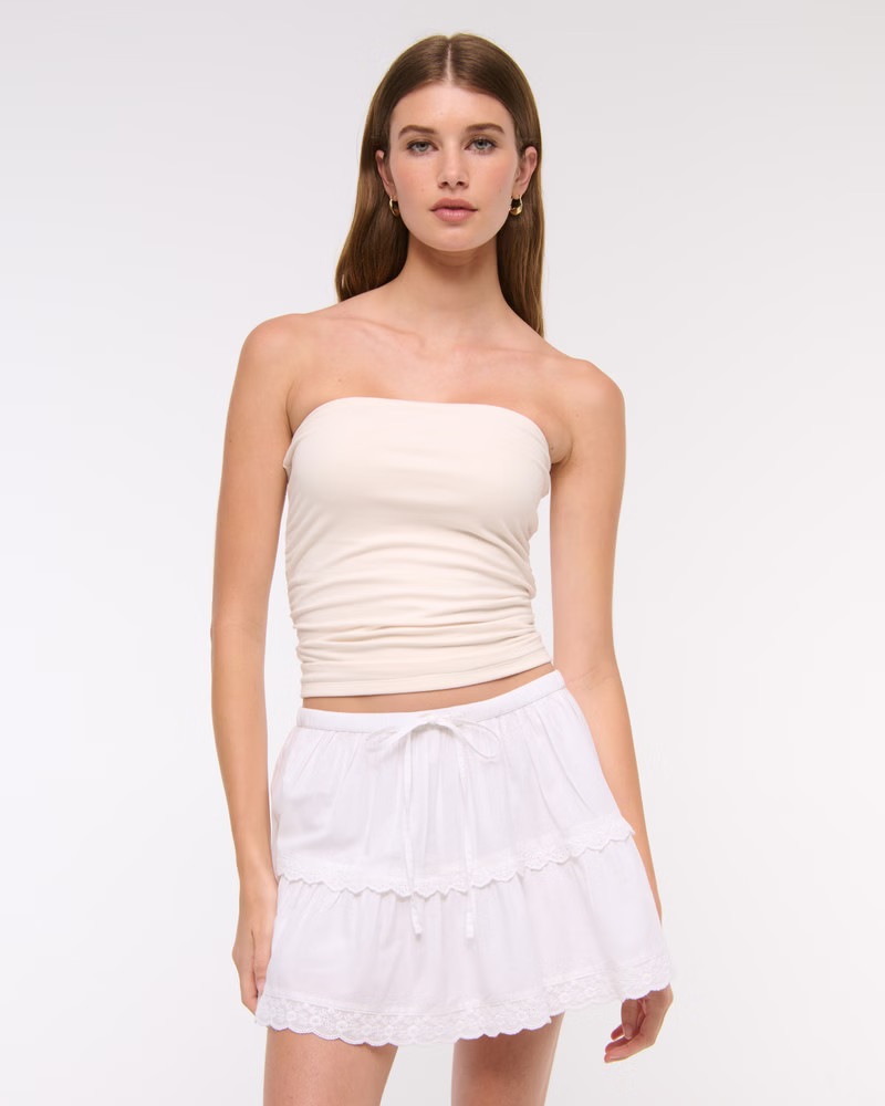 Mid Rise Pull-On Mini Skort | Abercrombie & Fitch (US)