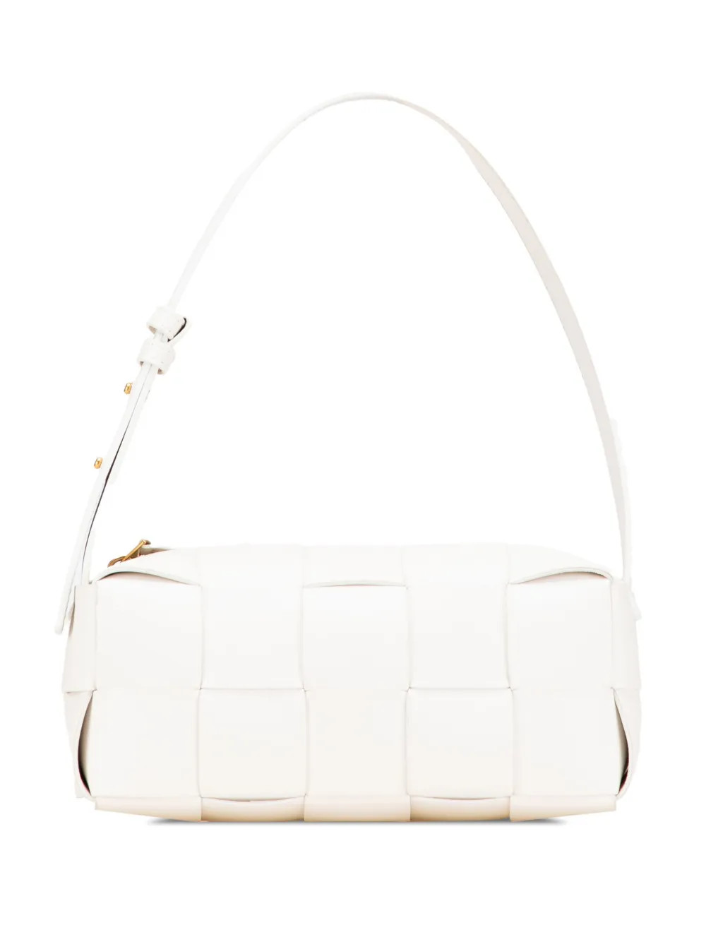 Bottega Veneta Pre-Owned 2012-2025 Small Lambskin Intrecciato Brick Cassette Shoulder Bag | White... | Farfetch Global