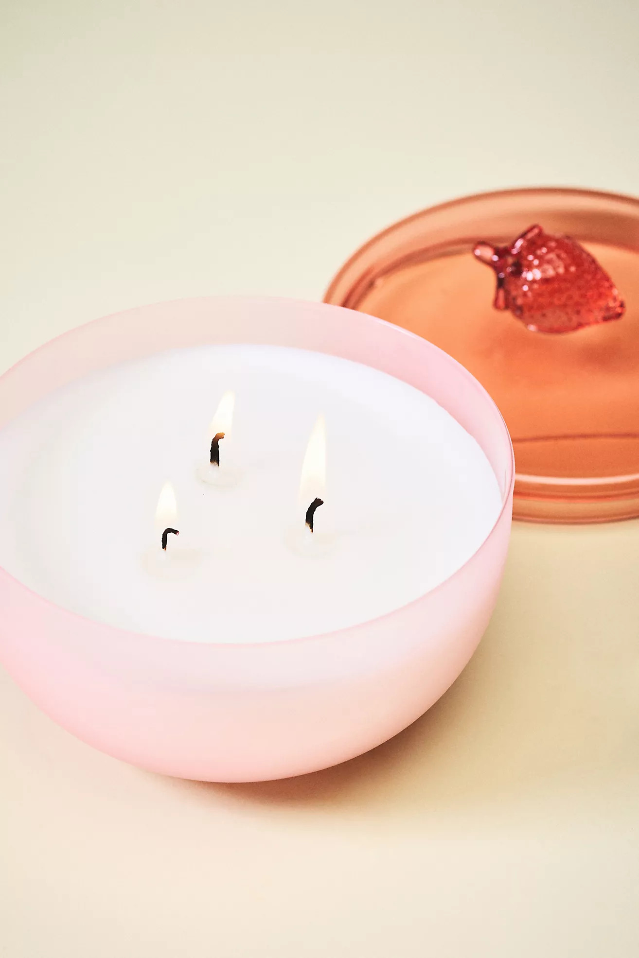 Romy Fruity Strawberry and Blonde Wood Glass Candle | Anthropologie (US)