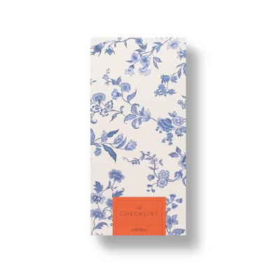 PAPIER 60pg Checklist Notepad 8.3"x 4.1" Floral Print | Target