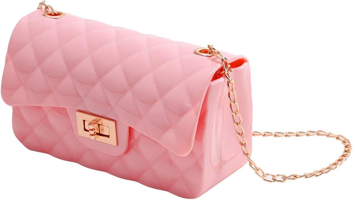 ONLVAN Summer Jelly Crossbody Bag Purse，Fashion Ladies Shoulder Bag, Candy Color Jelly Handbags... | Amazon (US)