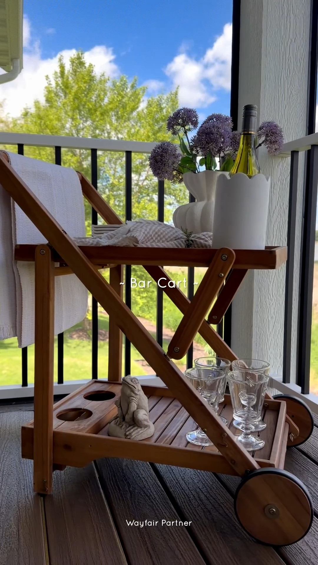 A bar cart is a great piece for outdoor entertaining! I linked a few of my favorites. @Wayfair has a great selection of products for effortless and stylish summer entertaining!

Check out the marble wine chiller that I found. I love it because you don’t need to use ice to keep your bottle cold. The appetizer plates are so pretty. And a striped linen napkin and bee goblet scream summer. I linked a few other favorites as well. Many items are on the 4th Of July Clearance.

#LTKSeasonal #LTKSaleAlert #LTKHome