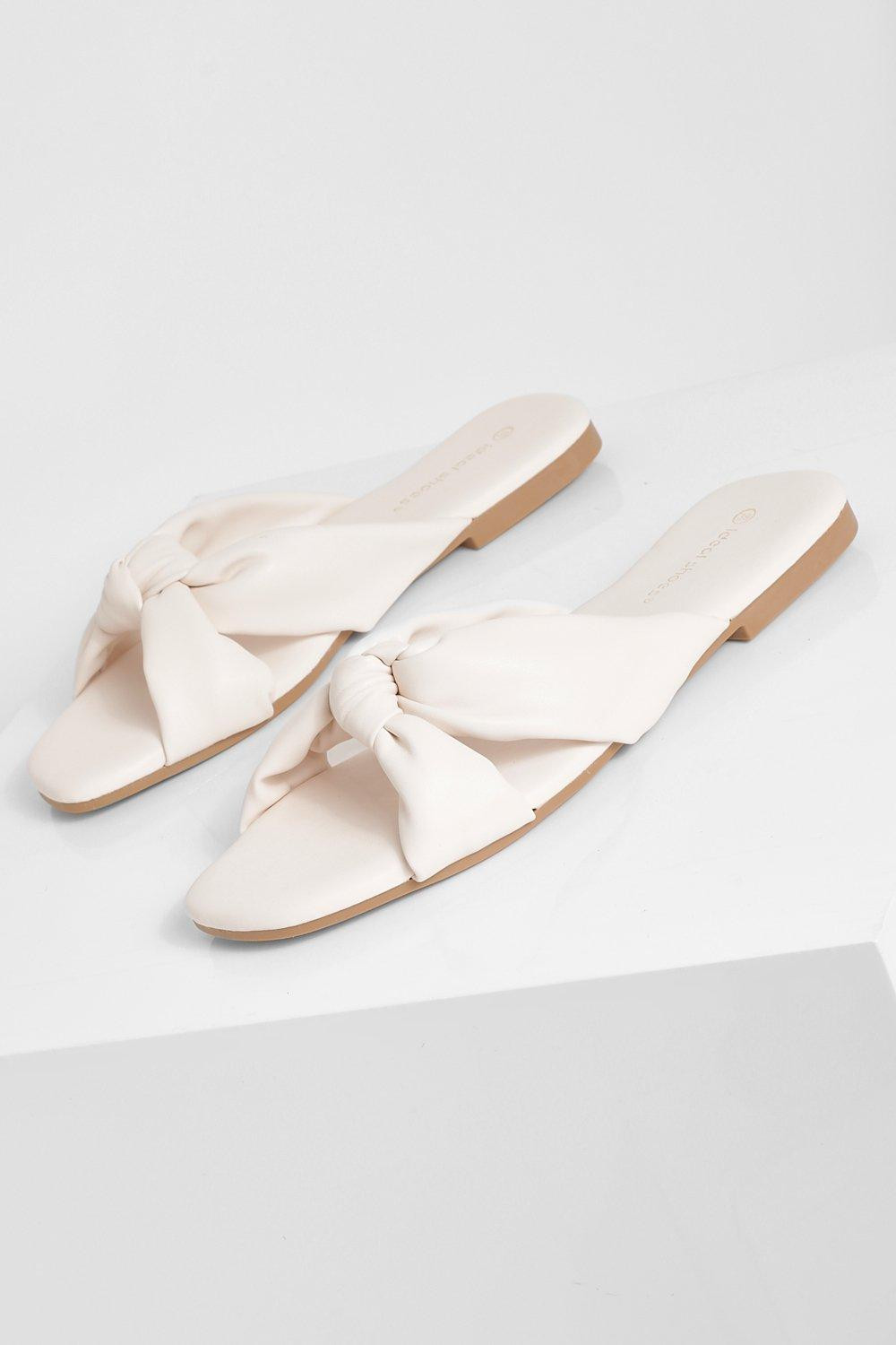 Knot Detail Flat Sandal | Boohoo.com (UK & IE)