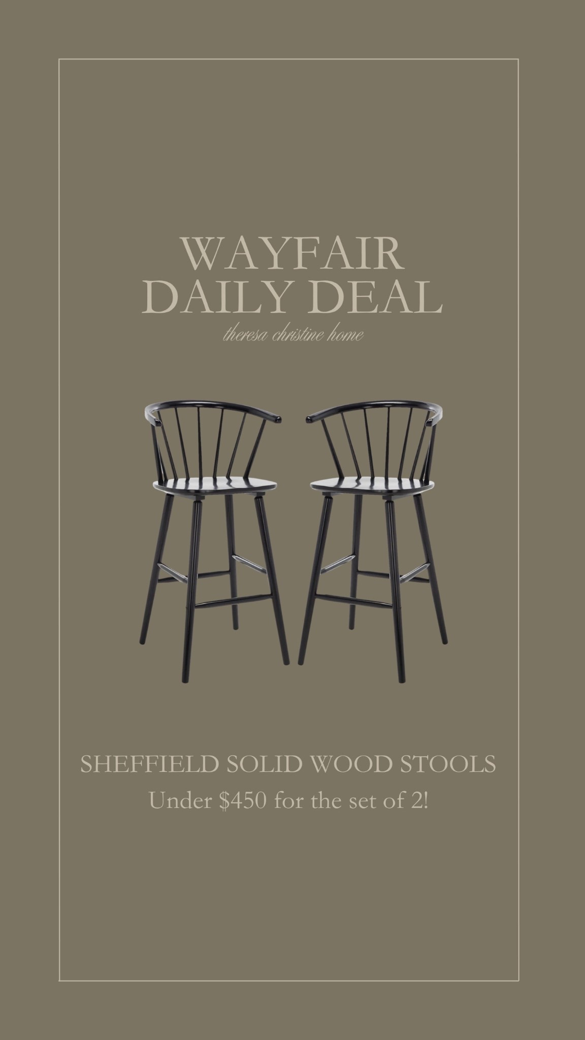 Wayfair daily deal 🖤 The prettiest stools for a modern, traditional kitchen island! 

#LTKHome