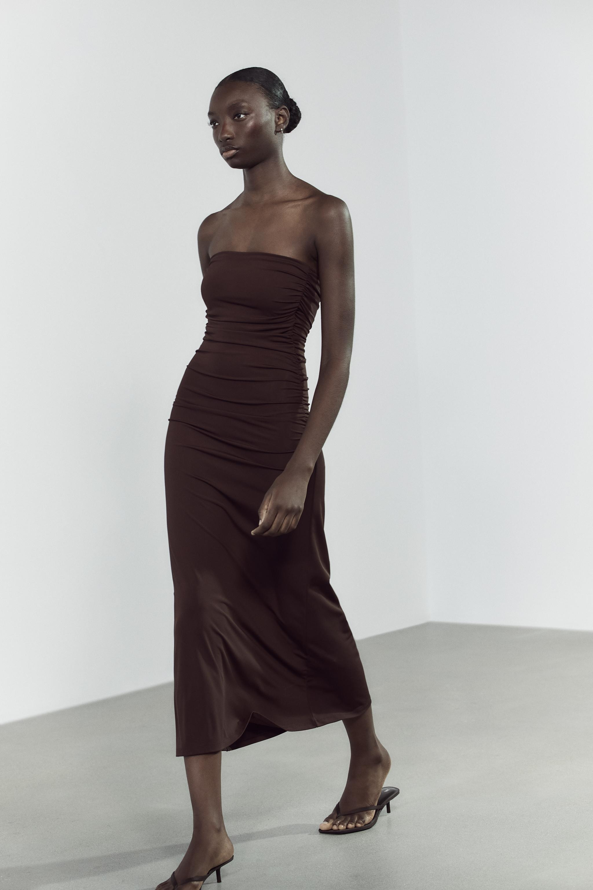 LONG POLYAMIDE DRESS | Zara US