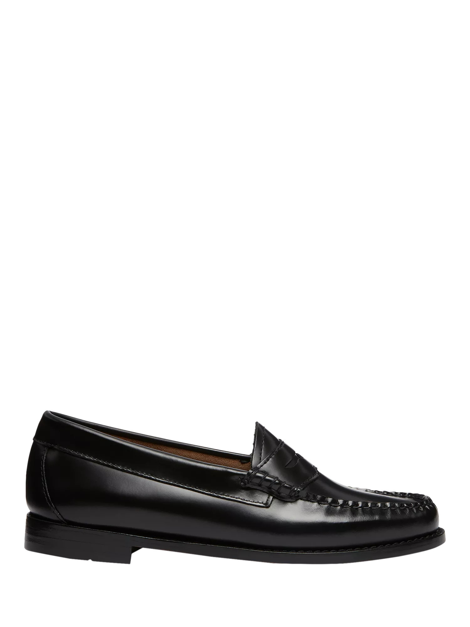 G.H.BASS Weejun Penny Leather Loafers, Black | John Lewis (UK)