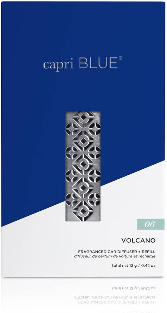 Capri Blue Fragranced Car Diffuser With Refills - Volcano Car Freshener - Fragrance Diffuser For ... | Amazon (US)
