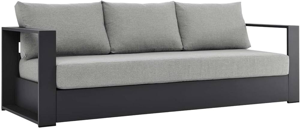 Modway Tahoe Patio Aluminum Sofa with Gray Gray Finish EEI-5676-GRY-GRY | Amazon (US)