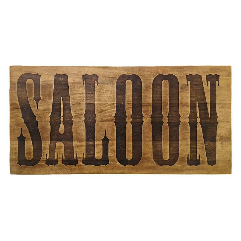 Brown Wooden Saloon Sign, 36x16 | At Home