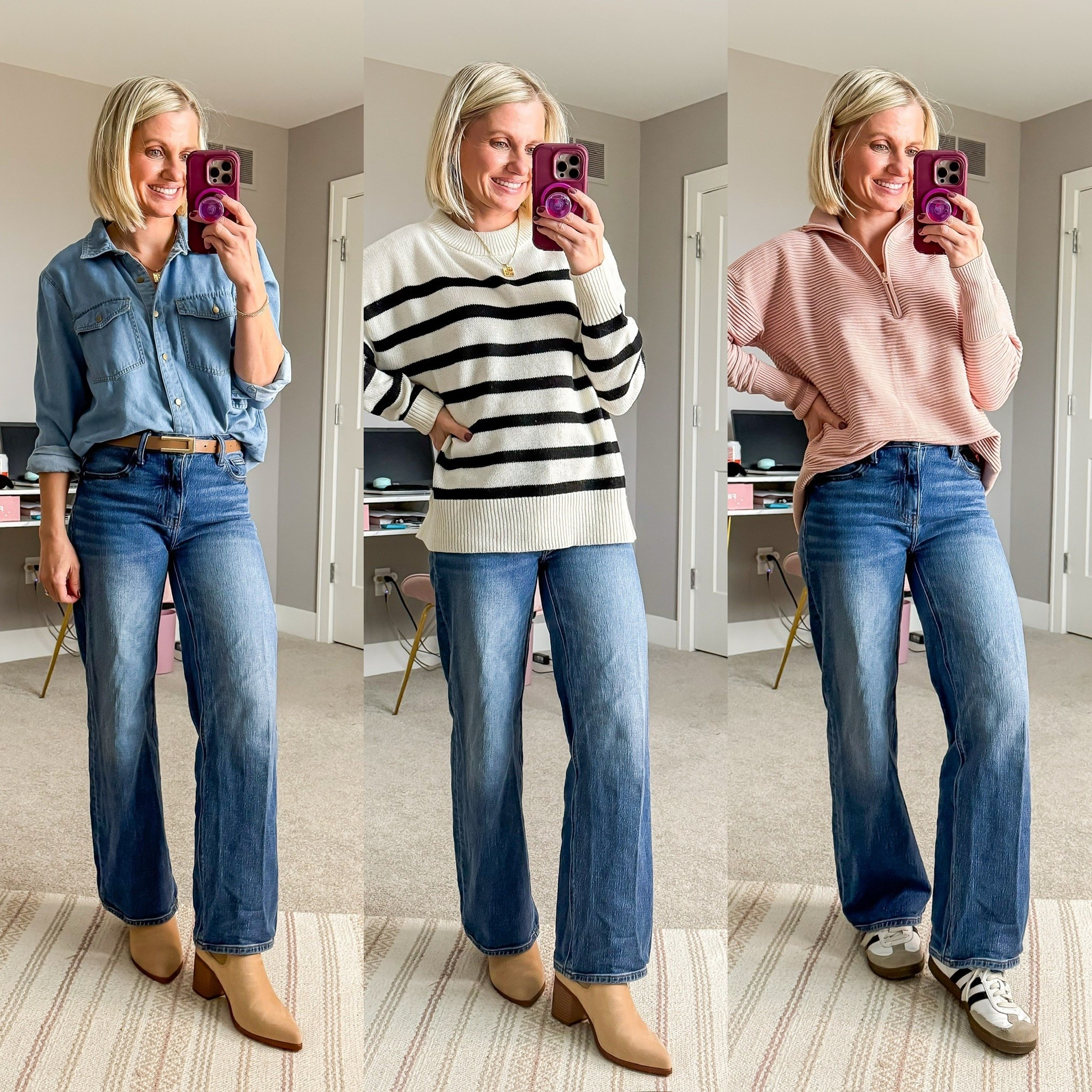 Winter capsule wardrobe outfits with relaxed straight leg jeans! 

✨ Find all sizing details and links on the blog at thriftywifehappylife.com.

#LTKSeasonal #LTKPetite #LTKootd