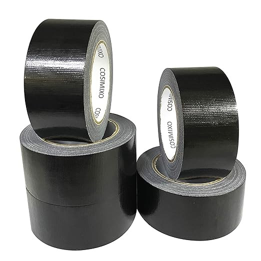 5-Pack Black Heavy Duty Duct Tape, 2 inches x 30 Yards, Strong, Flexible, No Residue, All-Weather... | Amazon (US)
