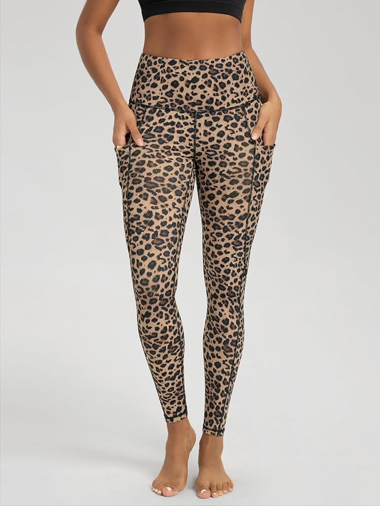 ODODOS Women's High Waisted Yoga Leggings with Pockets, Tummy Control Non See Through Workout Ath... | Amazon (US)