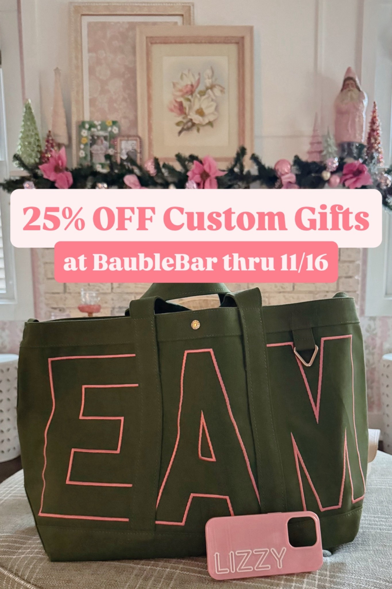 The holiday shopping BEGINS, and right now @baublebar is running their CUSTOM EVENT with 25% OFF personalized gifts like jewelry, phone cases, tote bags, blankets, and more! Now thru 11/16 is the best time to shop these items on sale with delivery in time for Christmas. 

#LTKHoliday #LTKGiftGuide #LTKFindsUnder100