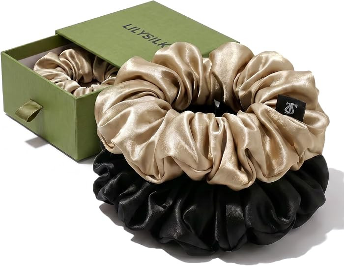 LILYSILK Damen 100% Maulbeerseide Haargummis Scrunchies Haarband f\u00fcr alle Haartypen und Zust... | Amazon (DE)