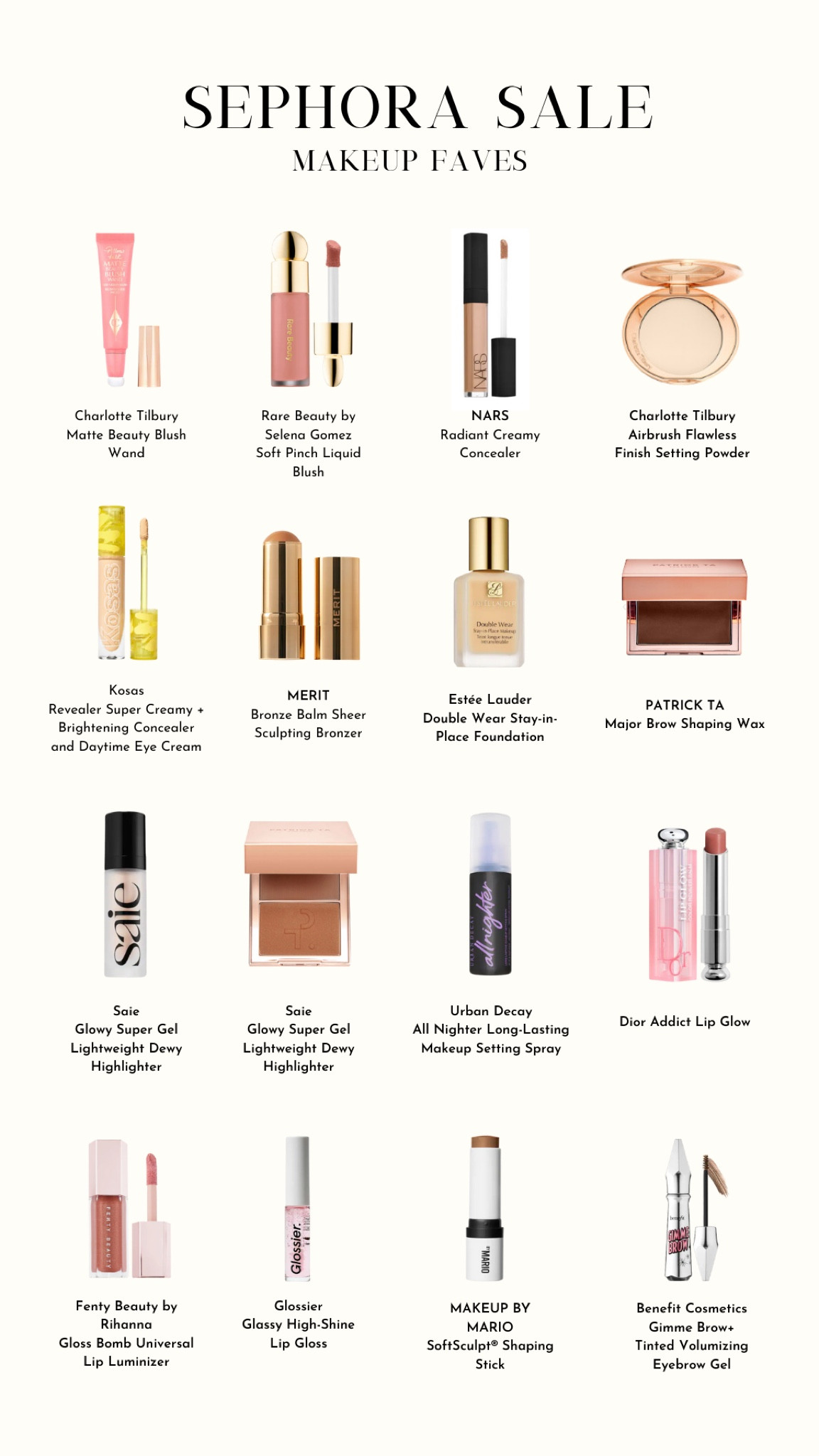 Sephora Sale Makeup Favs 2023 #sephorasale #makeupfavs