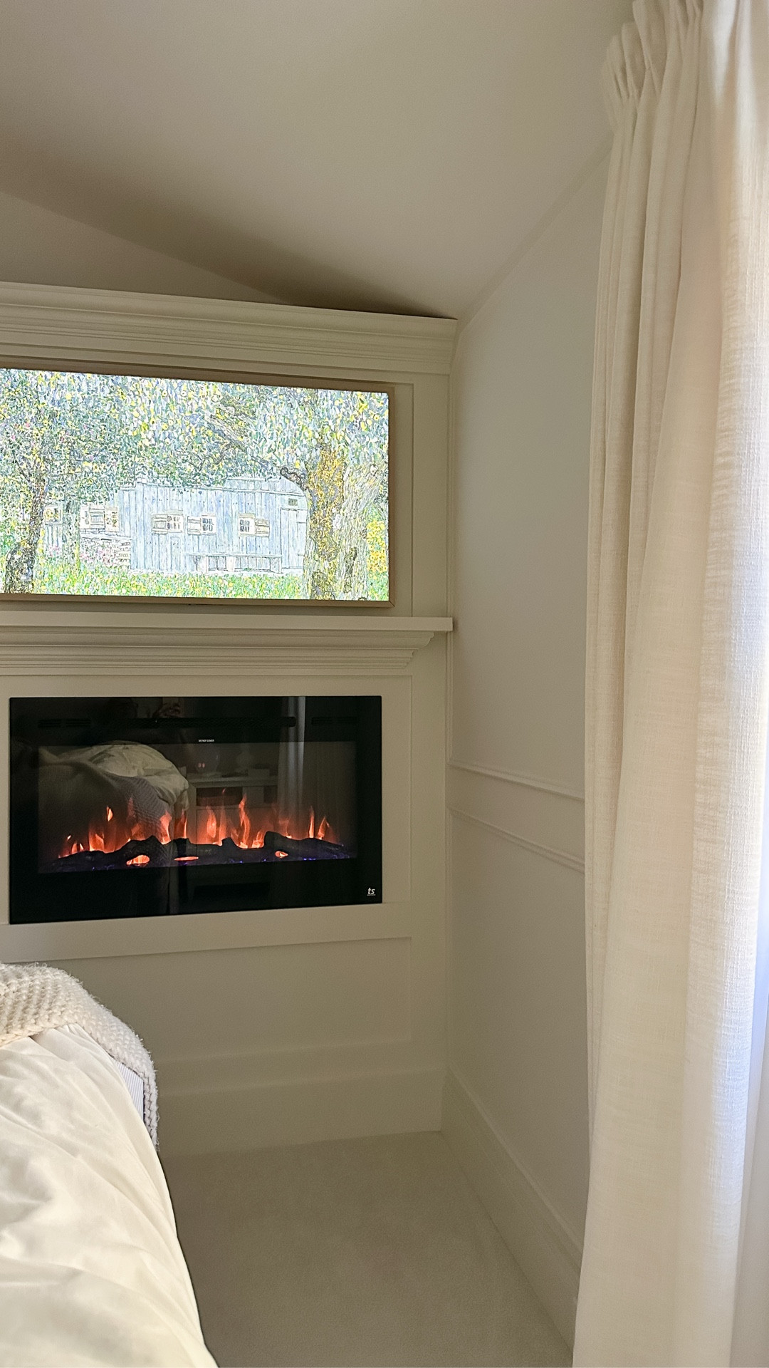 Cold fall mornings call for the fireplace on in the bedroom. 🔥 🍁🍂❄️

We wanted a fireplace in our bedroom, but didn’t think it was possibly until we found this slim electric plug in fireplace that is super easy to install. We use it year round because you can turn on the flame with or without heat. This morning definitely called for some heat. ❄️


Primary bedroom, bedroom fireplace, slim small fireplace, space saving fireplace, slim frame TV

#LTKStyleTip #LTKSeasonal #LTKHome