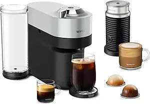 Nespresso Vertuo Pop+ Deluxe by De'Longhi with Aeroccino, Silver | Amazon (US)