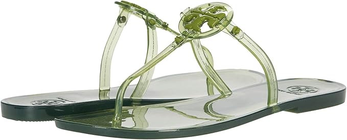 Tory Burch Women's Green Valley Mini Miller Flat Thong PVC Clear | Amazon (US)