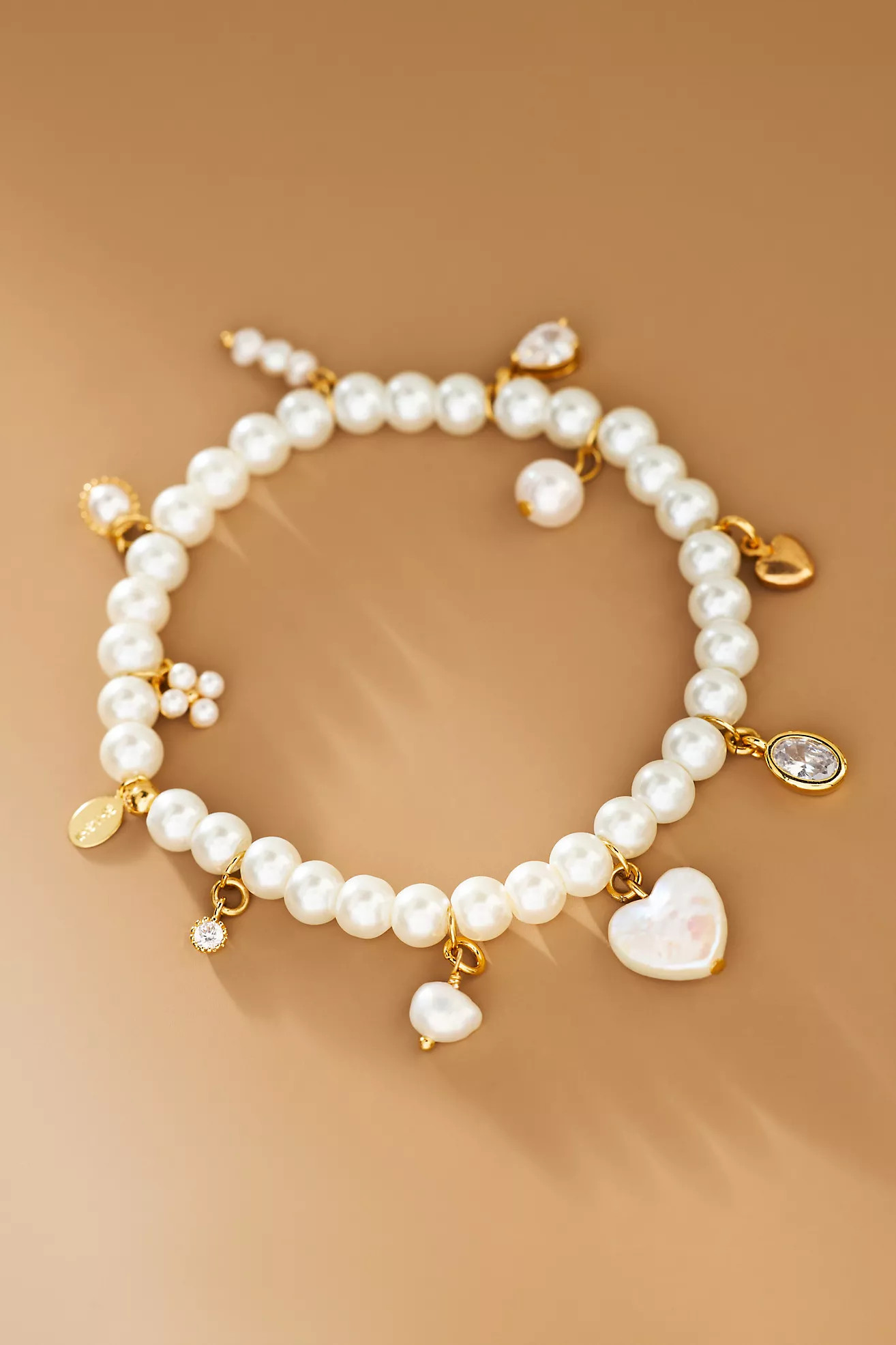 Shashi Stephanie's Pearl Beaded Charm Bracelet | Anthropologie (US)