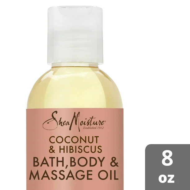 SheaMoisture Bath, Body & Massage Oil Coconut Oil & Hibiscus, 8 Oz. | Walmart (US)