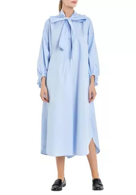 English Factory Women's Billow Sleeve Maxi Dress, Blue, Small | Belk