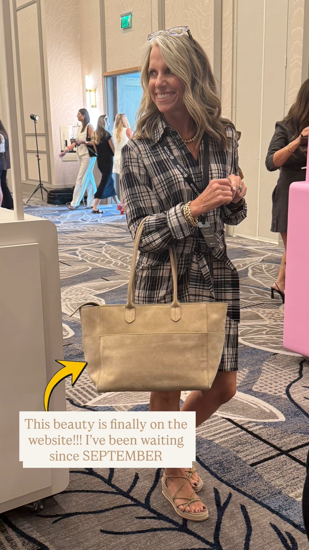 This tote is even prettier in person. Dress is still available. Wearing size 2 

#LTKOver40 #LTKGiftGuide #LTKWorkwear