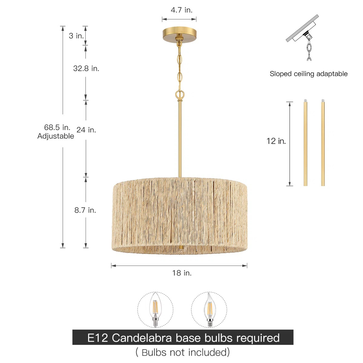 Silveira 4 - Light Dimmable Drum Chandelier | Wayfair North America