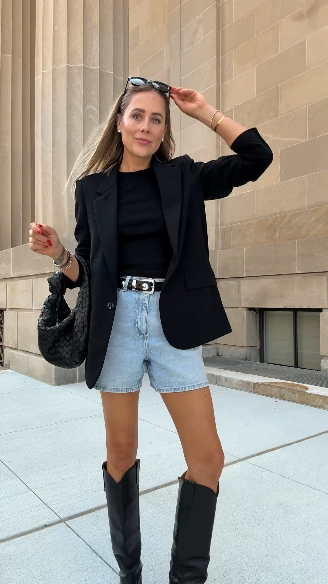 Fashion Jackson, western chic, black blazer, denim shorts

#LTKOver40 #LTKSeasonal #LTKootd