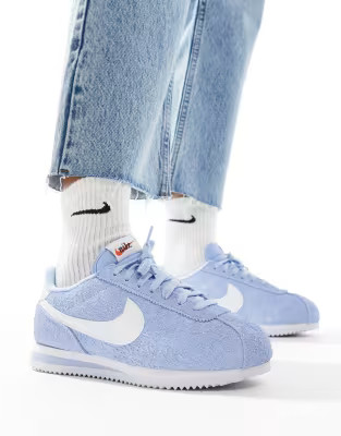 Nike Cortez Vintage trainers in light blue and white | ASOS | ASOS (Global)