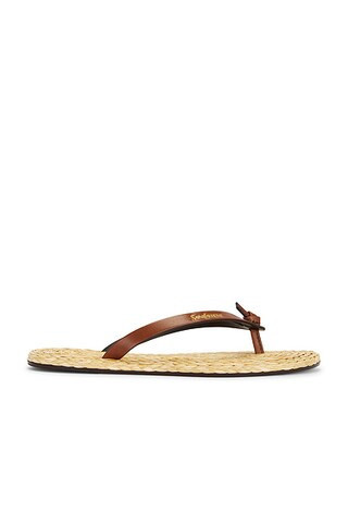 Saint Laurent Pool Slide in Bruciato - Brown. Size 39.5 (also in 39, 40.5, 41). | FWRD 