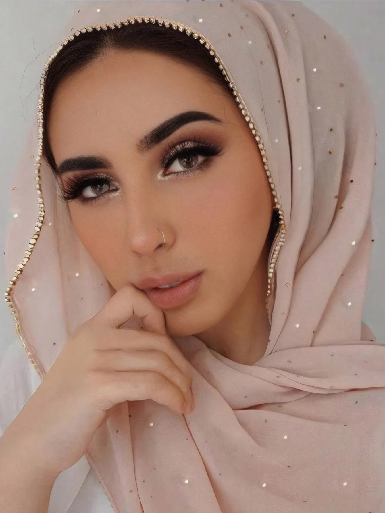 Trends1 Stück Kopfband Kopftuch Luxus Diamant Hijab Chiffon Frauen Hijabs Islamische Täglicher ... | SHEIN