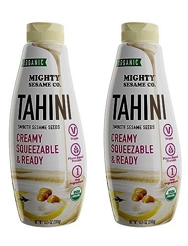 Mighty Sesame Co. Organic Tahini, Squeezable Creamy & Ready Tahini Paste, 10.9oz (2 Pack) Just On... | Amazon (US)