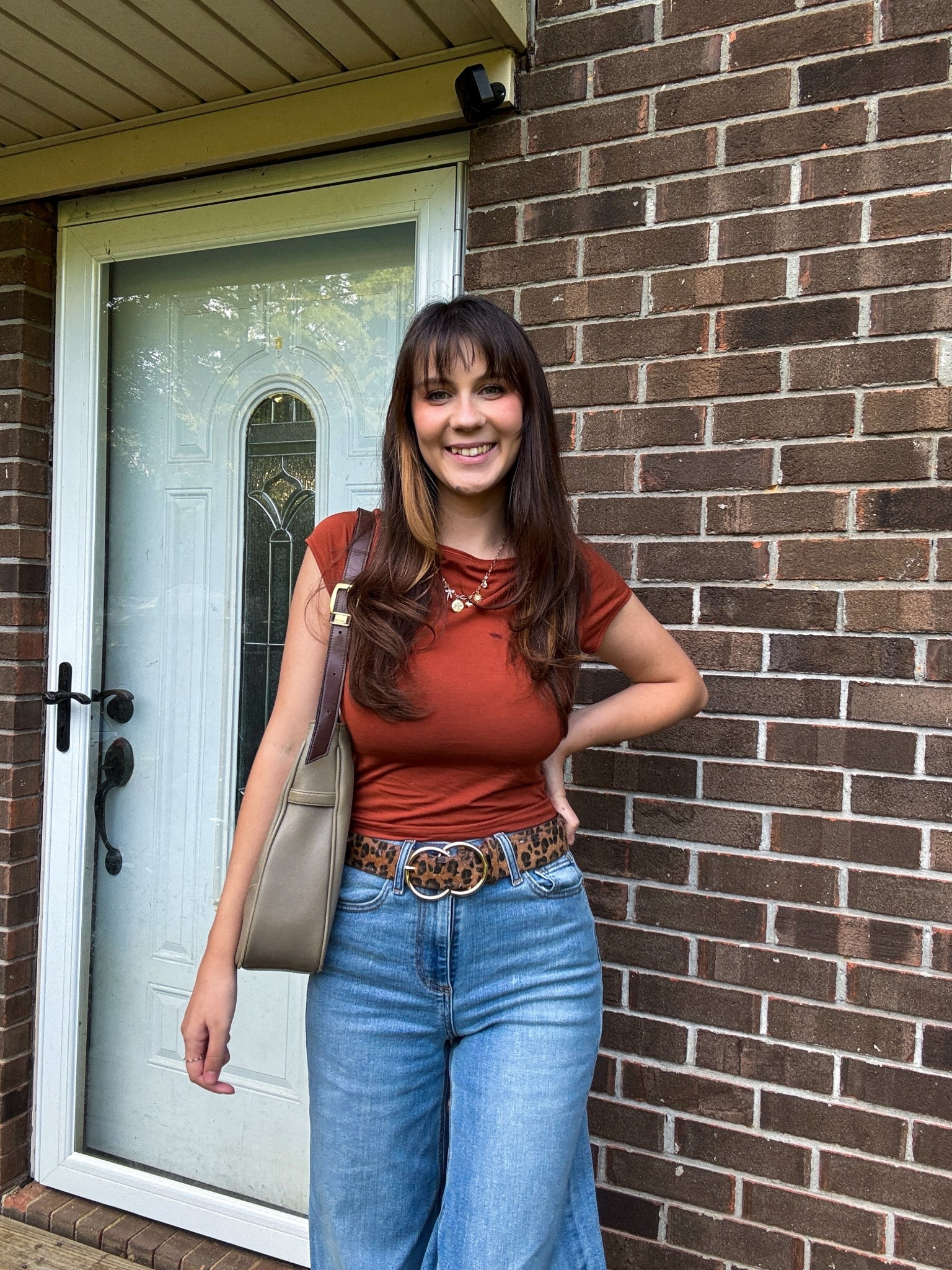 Early fall outfit with this orange top and wide leg jeans! 

#LTKSeasonal #LTKFindsUnder50 #LTKStyleTip