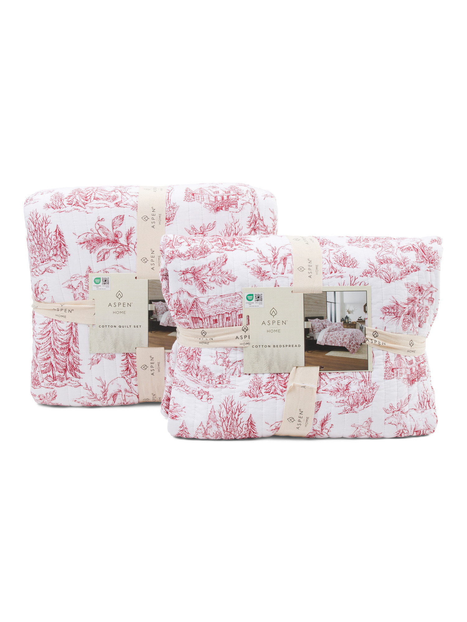 Cotton Woodland Toile Quilt Collection | TJ Maxx