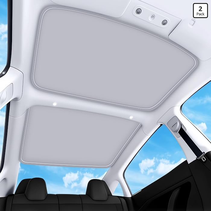 2026 Upgraded for Tesla Model 3 Accessories Sunshade Roof [No Sag, Ice-Crystal Cooling Coatings] ... | Amazon (US)