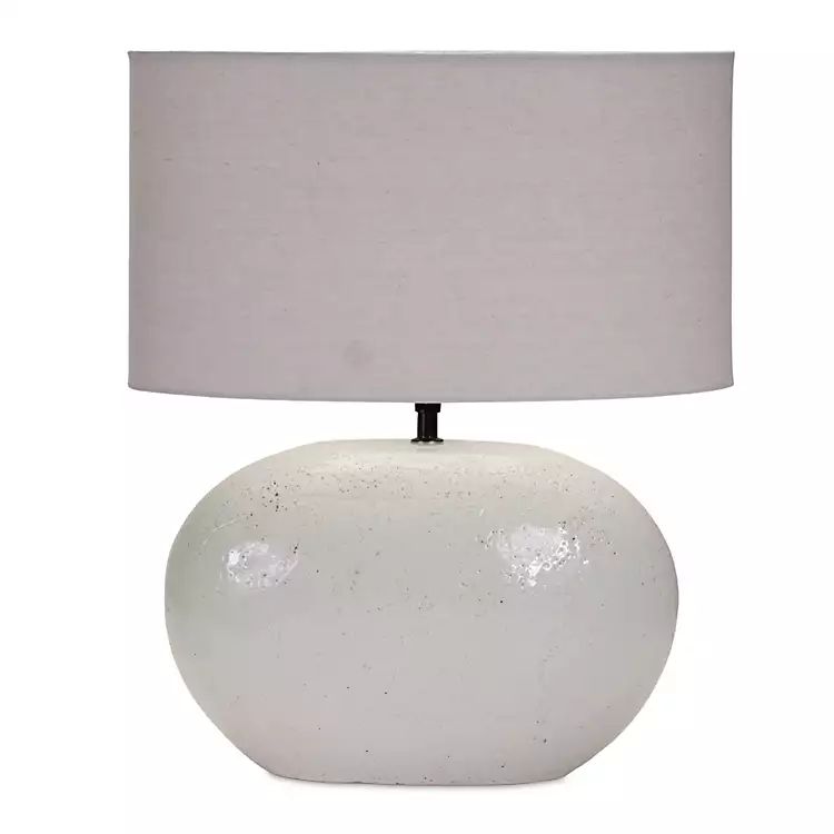 Beige Terracotta Oval Base Table Lamp | Kirkland's Home