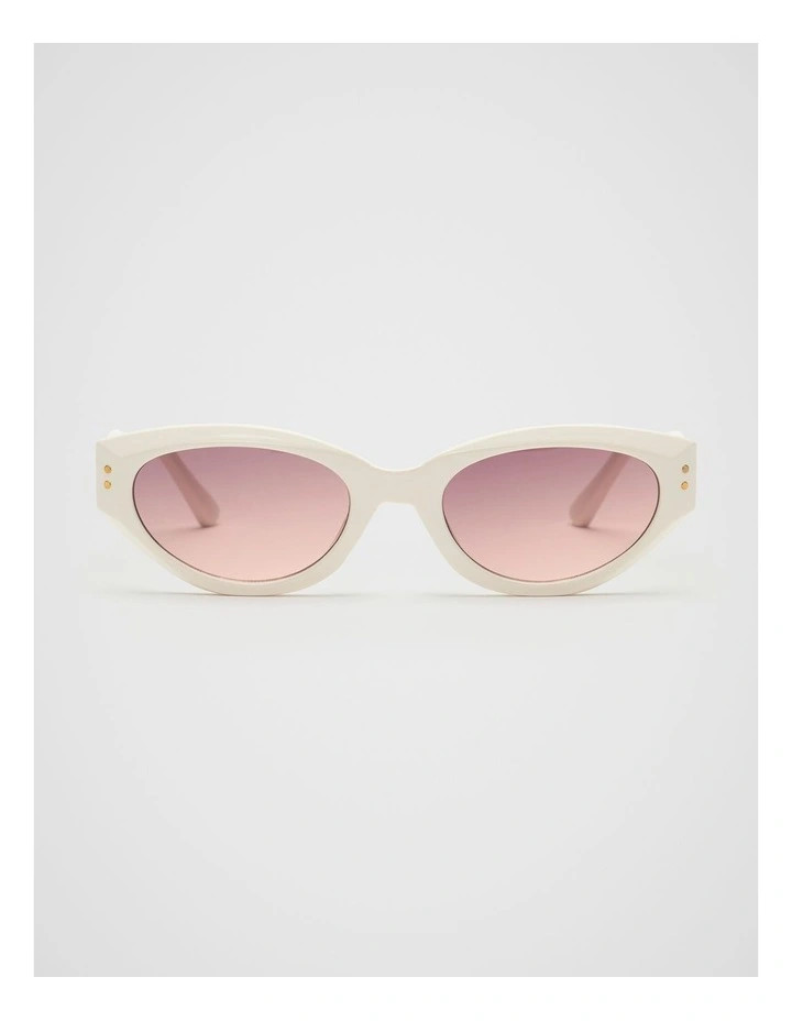 Lida Cat Eye Sunglasses in Cream | Myer