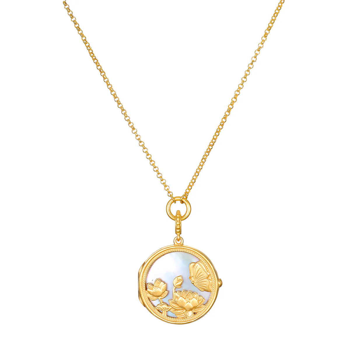 Take Flight Butterfly Pearl Locket Necklace | Satya Jewelry