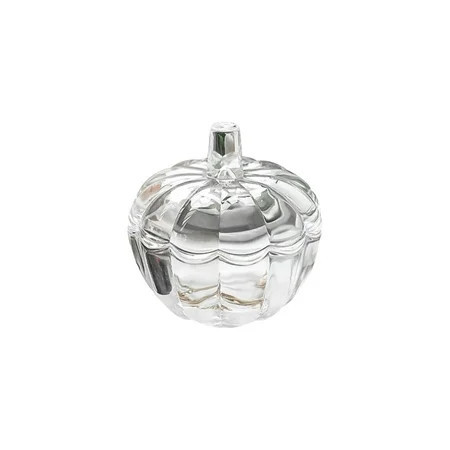 perfk Clear Glass Candy Jar Vanity Jewelry Box Food Canister Halloween Pumpkin Jar | Walmart (US)