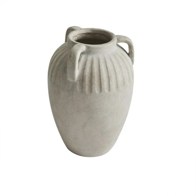Better Homes & Gardens Three Handled Ceramic Vase, 10", Ivory | Walmart (US)