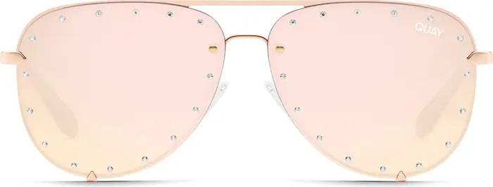 Quay Australia High Key 65mm Oversize Aviator Sunglasses | Nordstrom | Nordstrom
