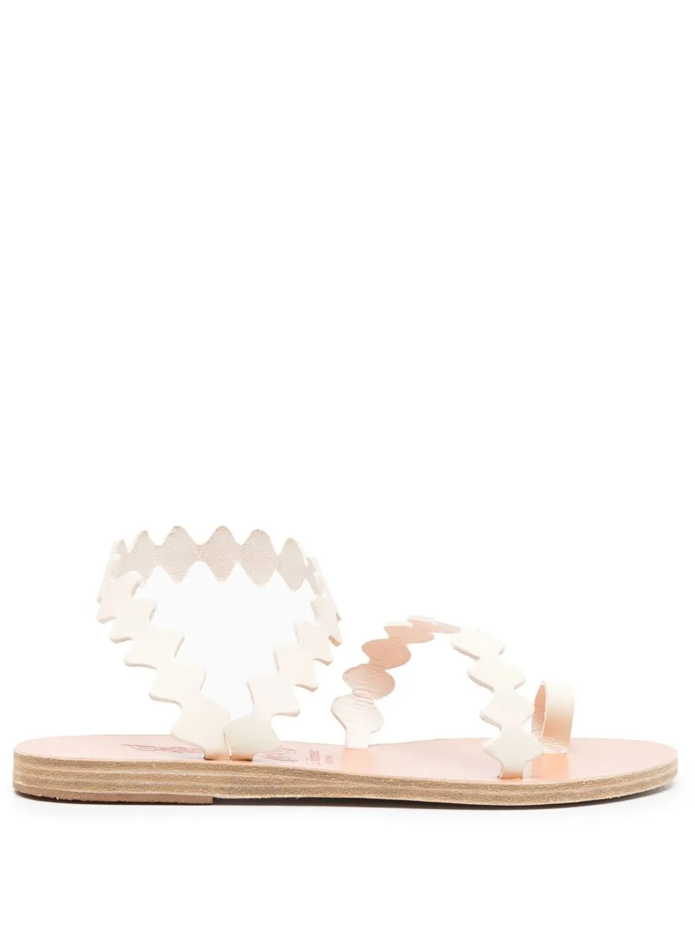 Ancient Greek Sandals scallop-hem Flat Sandals - Farfetch | Farfetch Global